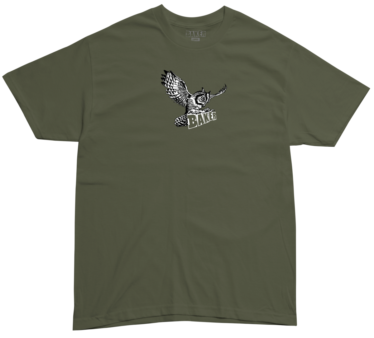 Baker Owl Military Green Tee