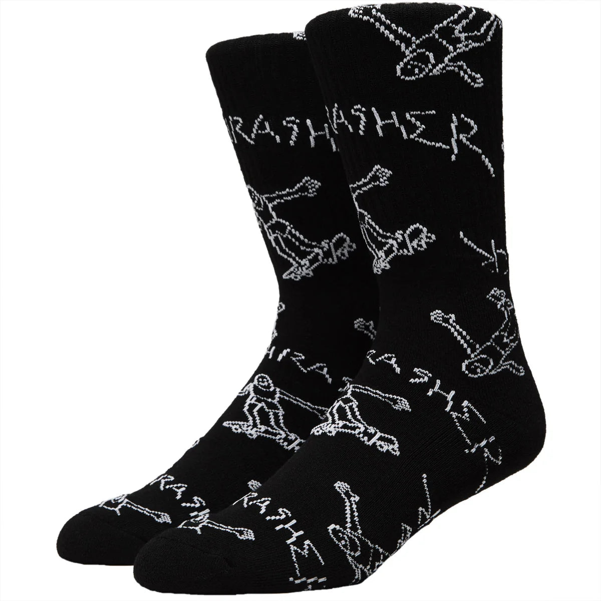Thrasher Gonz Crew Socks: Black
