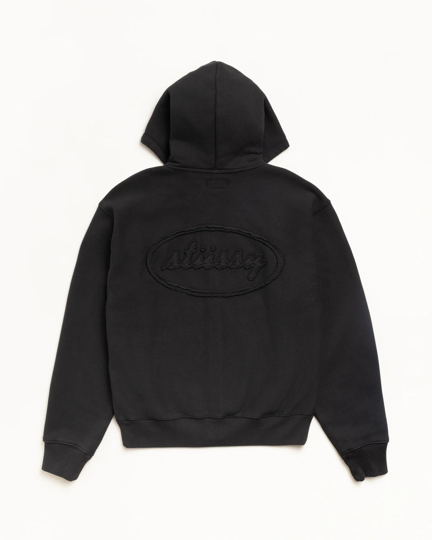 Stüssy Cursive Applique Zip Hood Black
