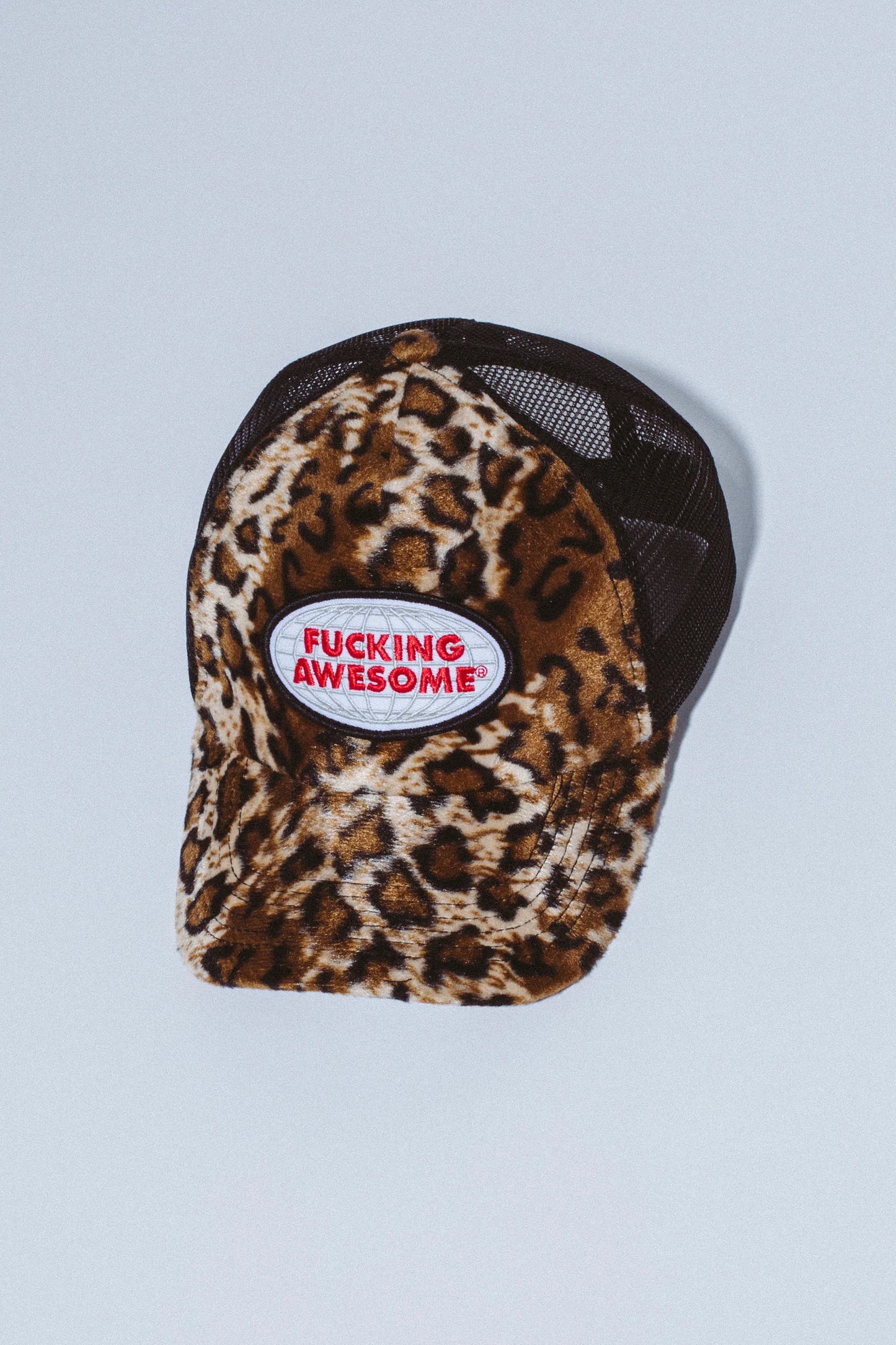 FA Fuzzy Leopard Hat/Trucker Leopard