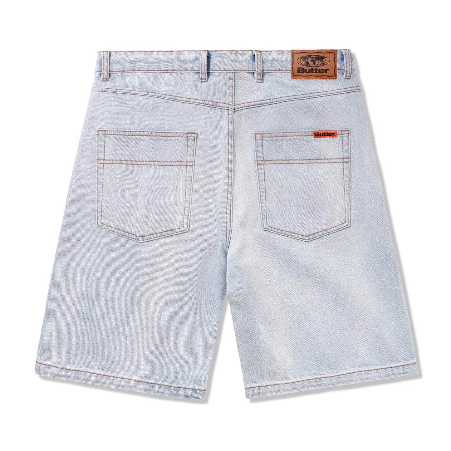 Butter Baggy Denim Shorts: Light Blue
