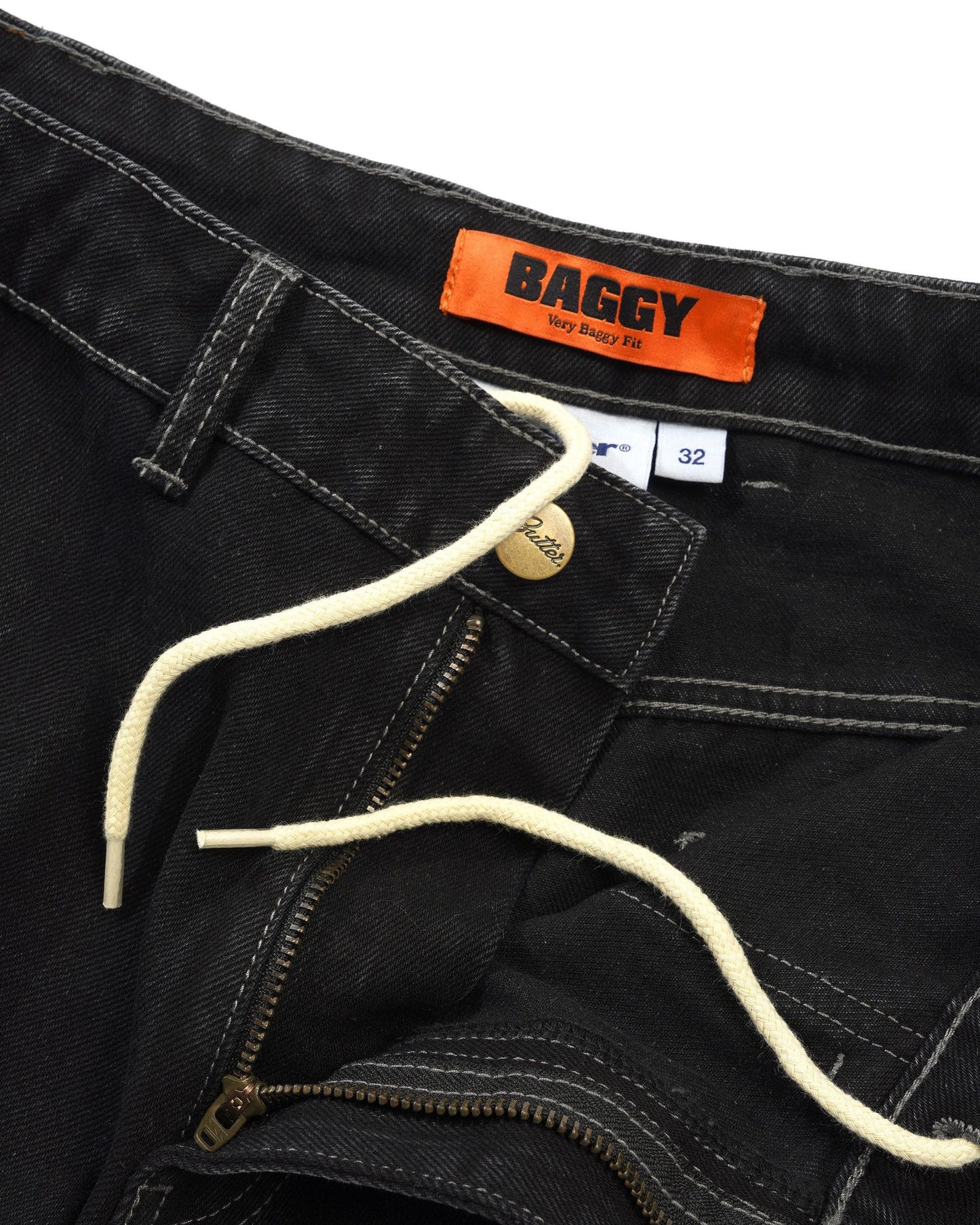 Butter Scribble Denim Jeans: Washed Black