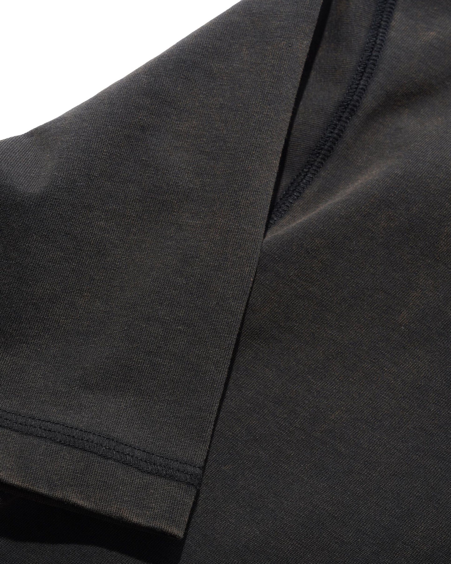 Butter Jive Overlock Stitch Tee: Distressed Black