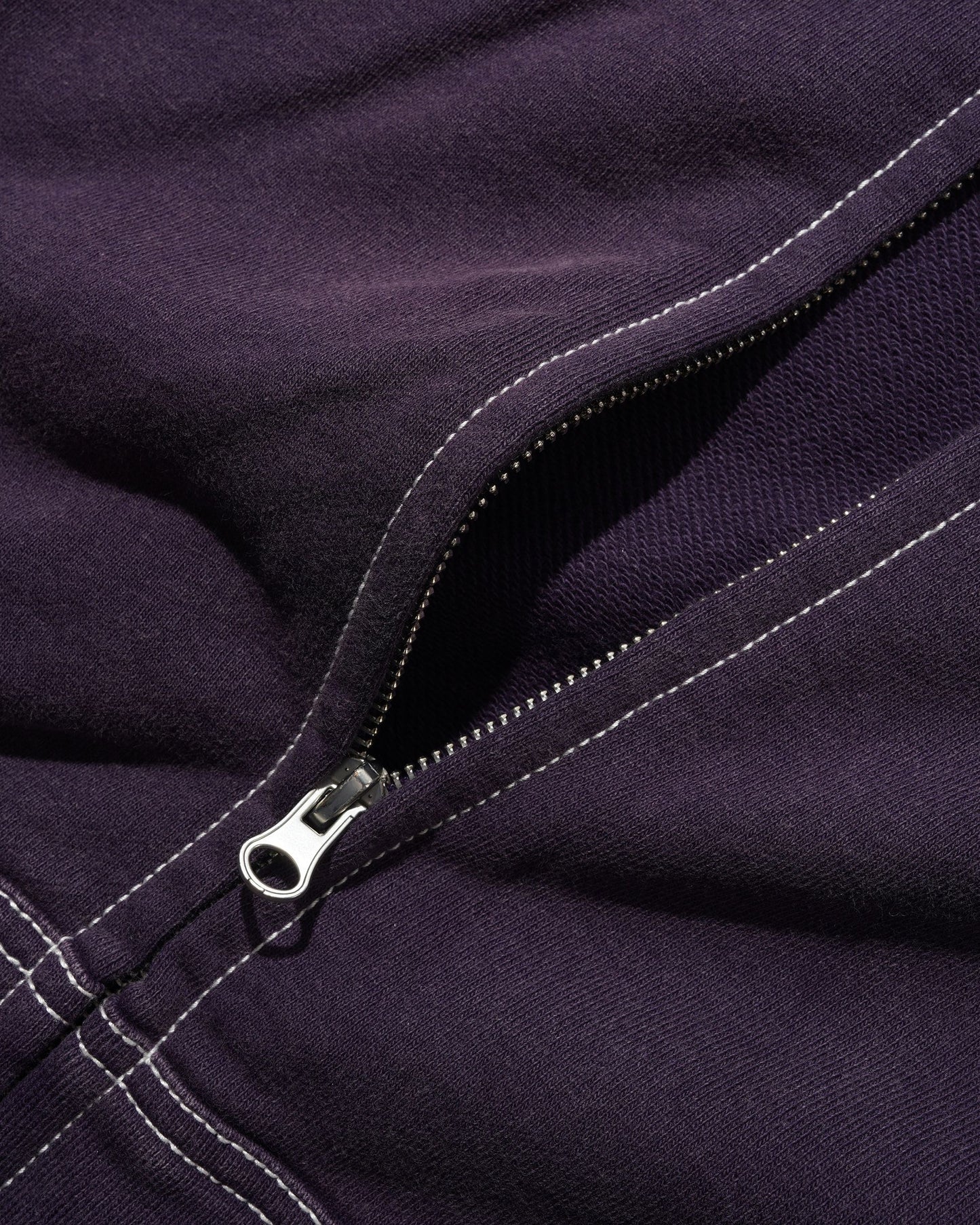 Butter Sketch Zip-Thru Hood Eggplant