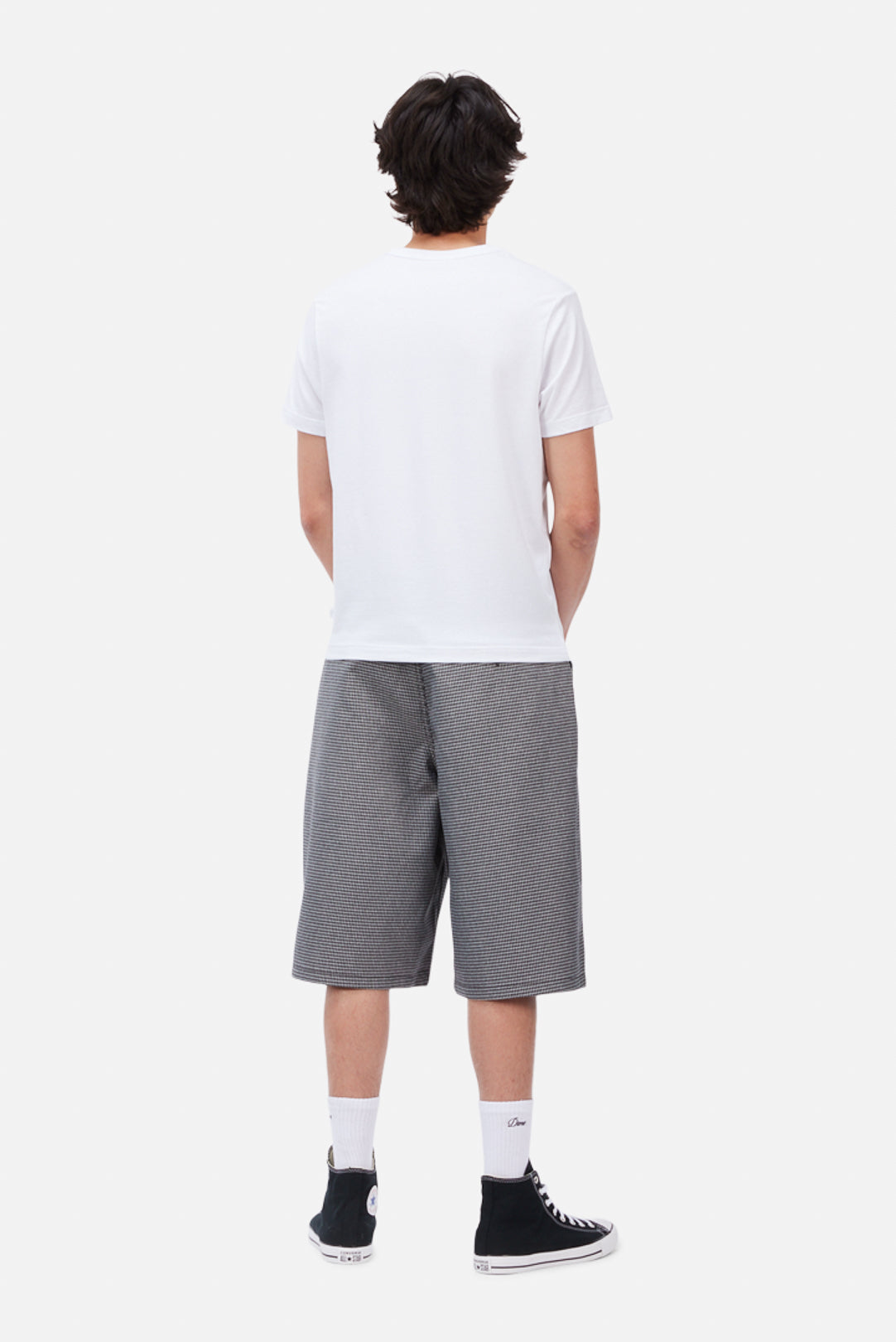 Dime Baggy Houndstooth Shorts Gray