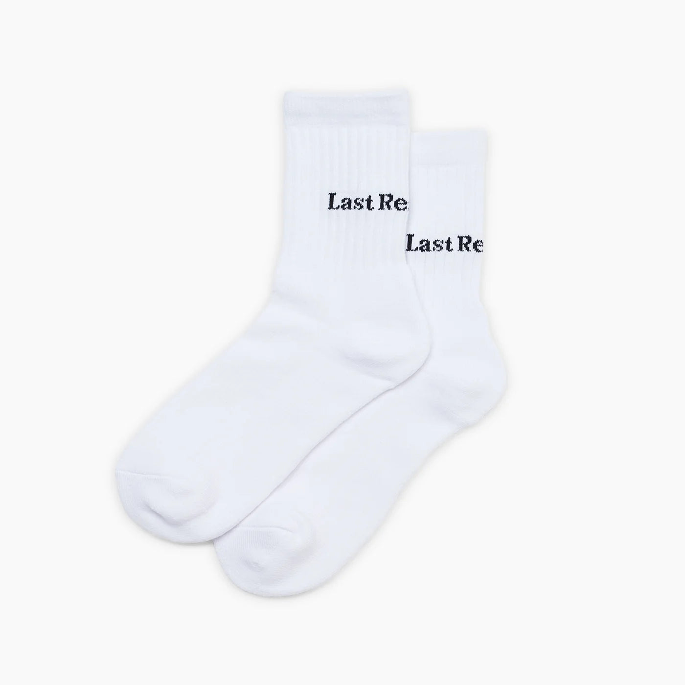 Last Resort AB Quarter Socks Script Logo: White