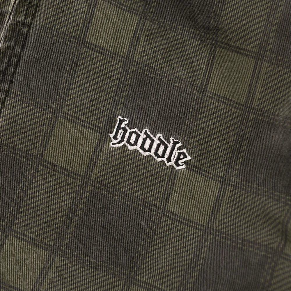 Hoddle Hooded Quilted Denim Jacket Plaid