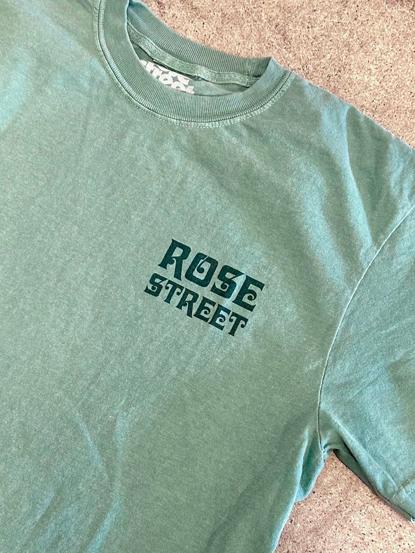 Rose Street Mug Logo Tee Light Green