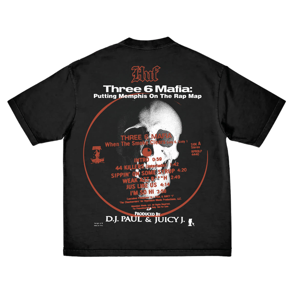 Huf X Three 6 Mafia Mystic Styles Tee Black