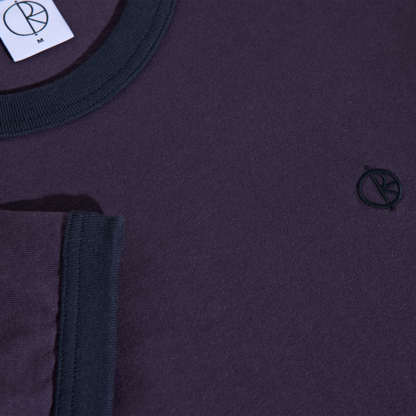 Polar Ringer Tee: Dark Violet/Navy
