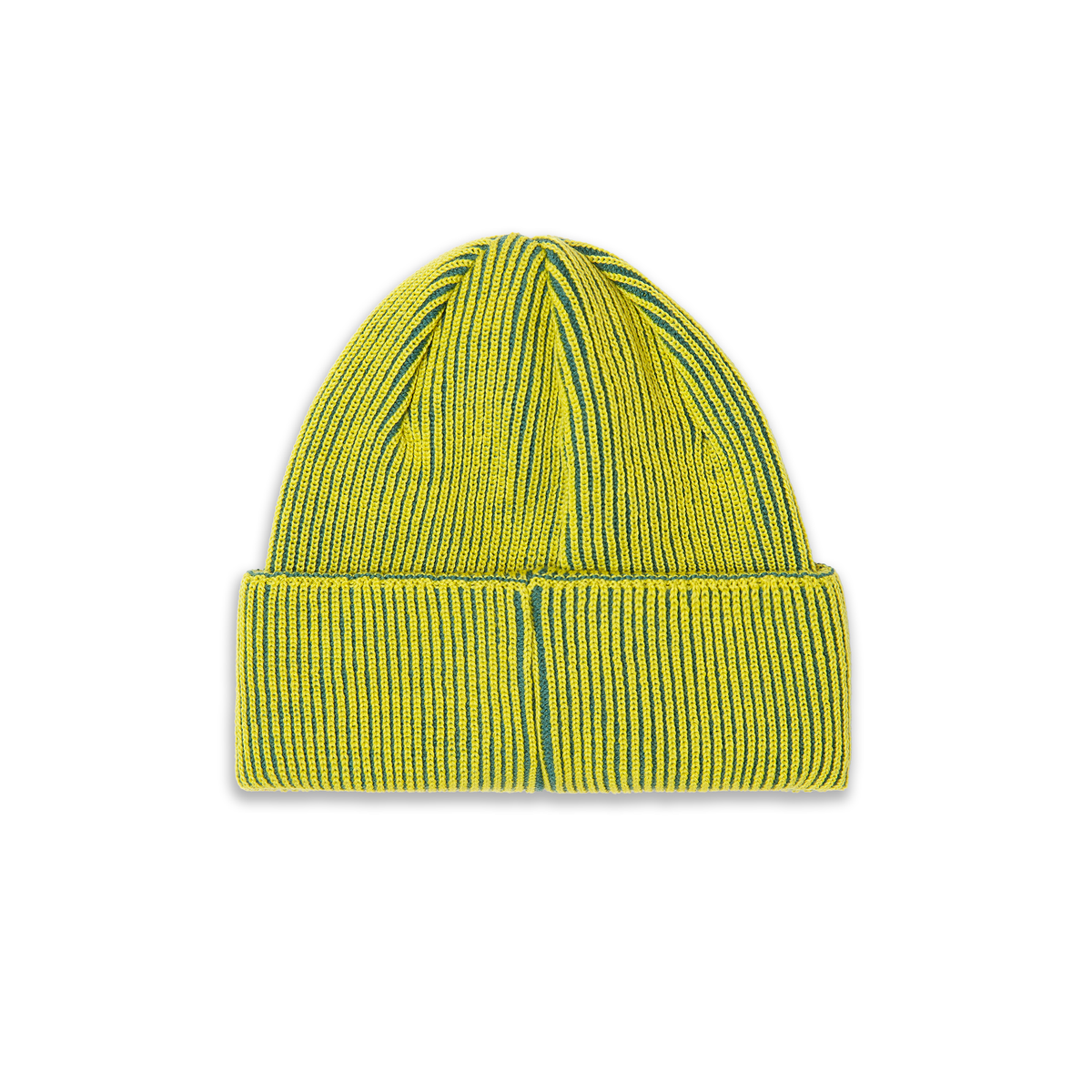 Polar Lines Merino Beanie: Chartreuse/Army Green