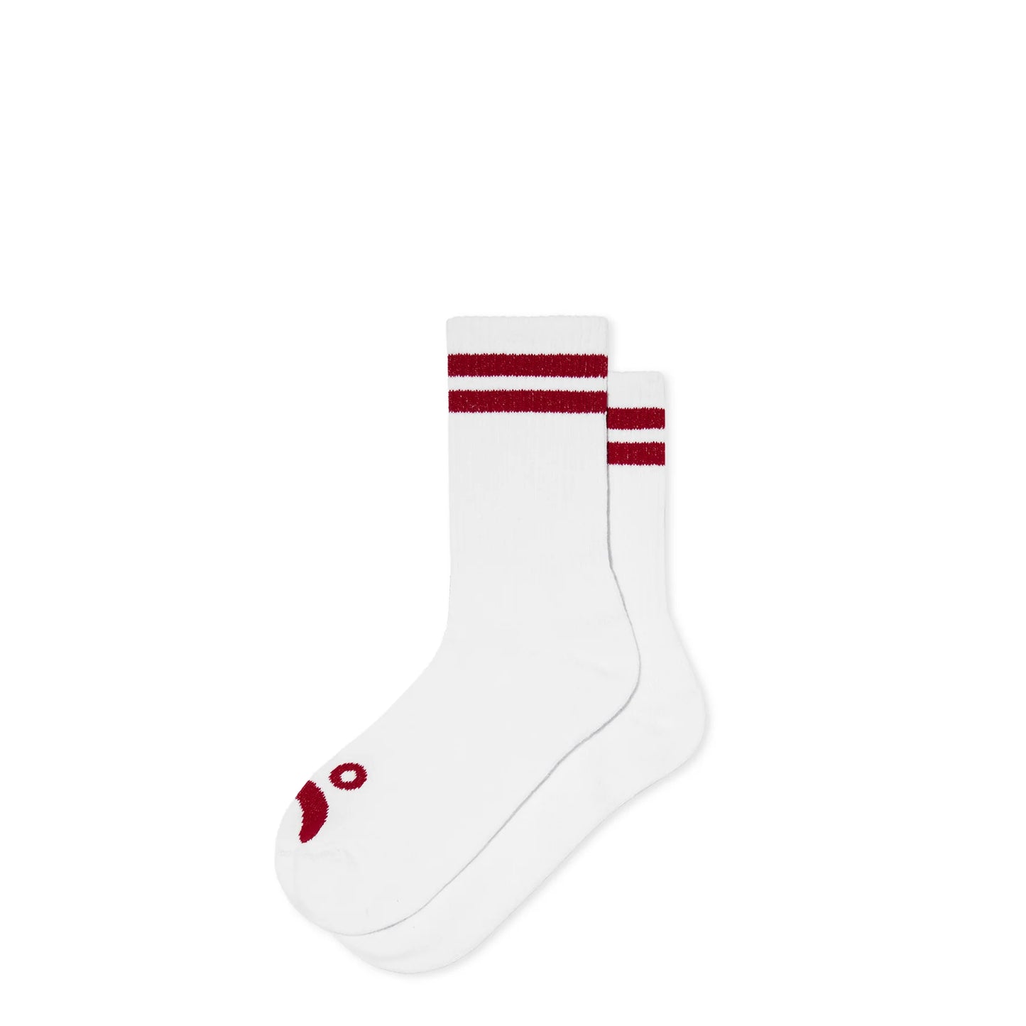 Polar Happy Sad Socks: White/Red