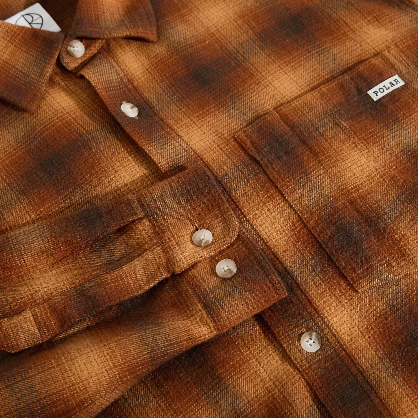 Polar Mitchell LS Shirt: Shadow Check Caramel