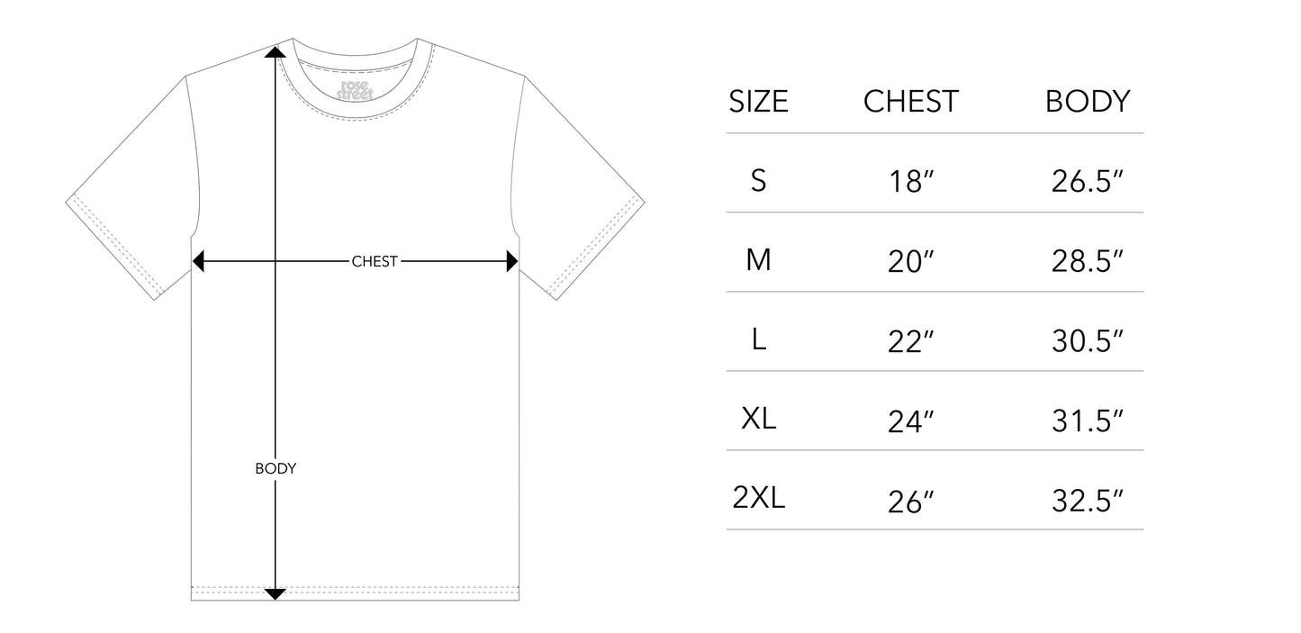 Rose Street Brain Drain Tee Pepper Garment Dyed