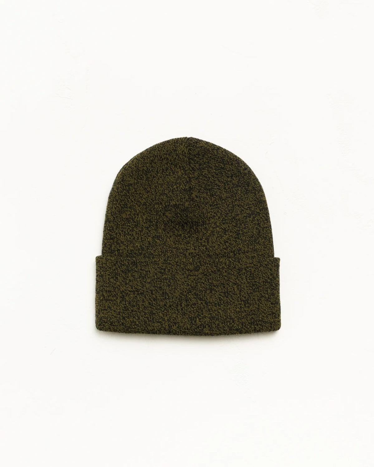 Stüssy Stock Cuff Beanie: Marled Olive