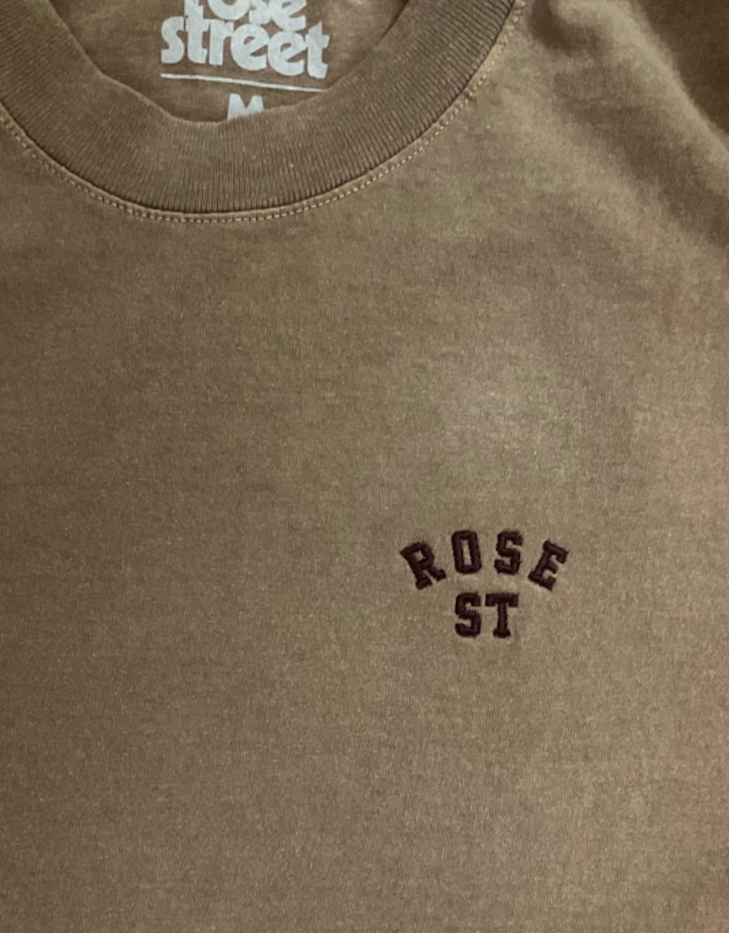 Rose Street Arc Logo Heavyweight Tee Faded Brown