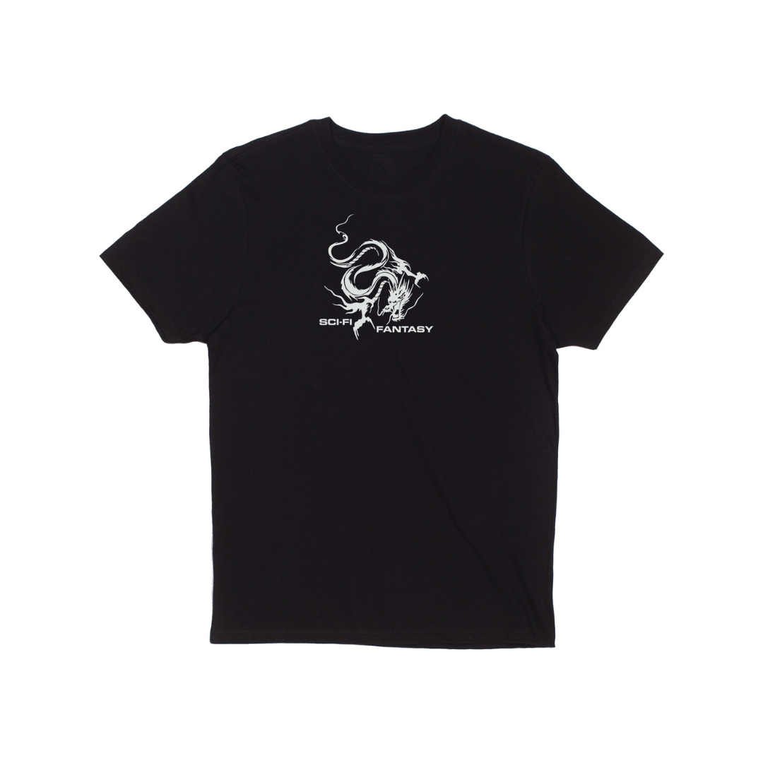 Sci-Fi Fantasy Dragon Tee Black
