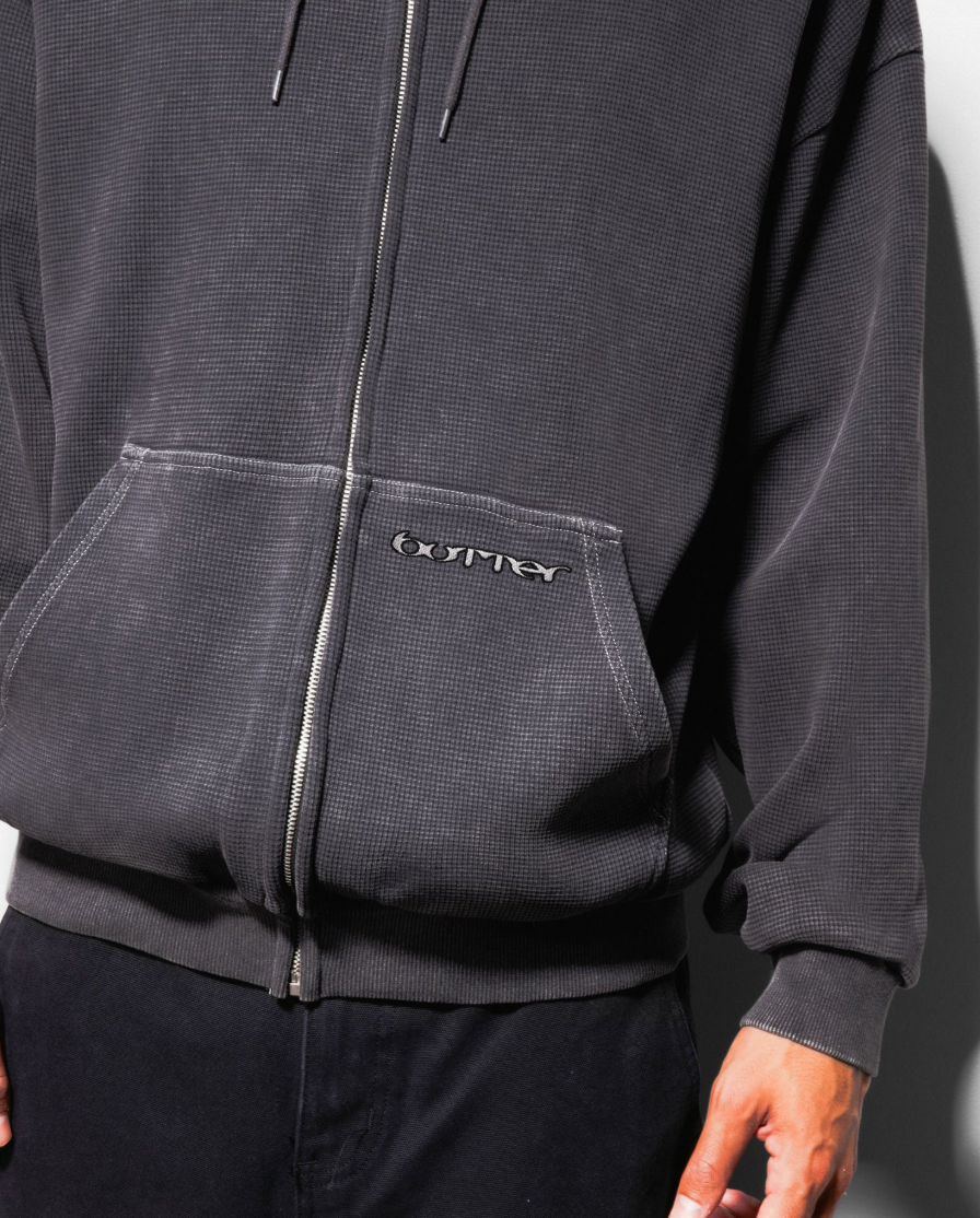 Butter Waffle Zip-Thru Hood