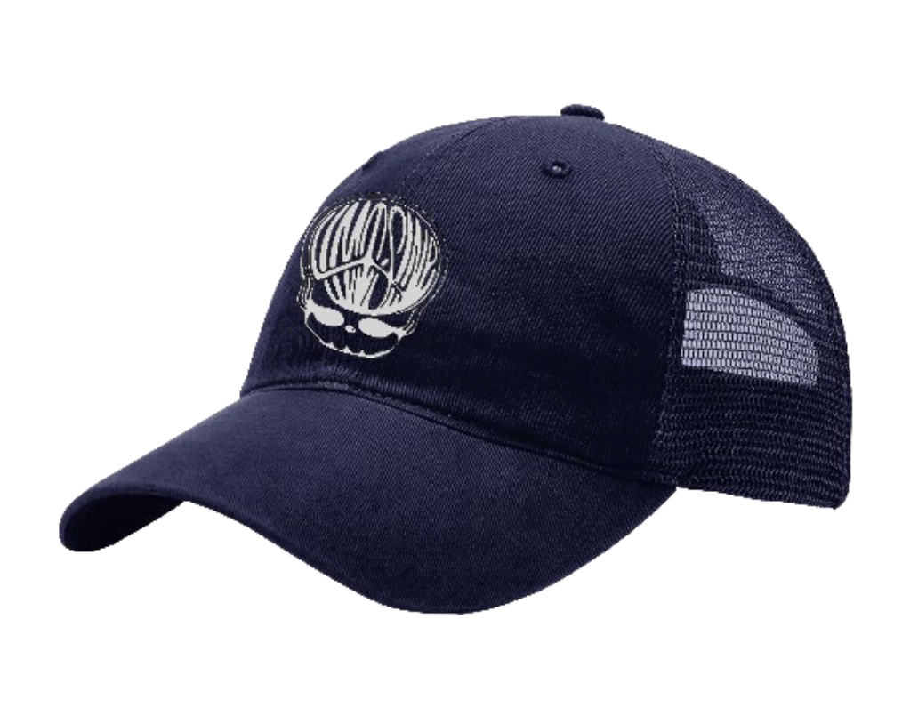 Limosine Peace Head Hat Navy/Silver