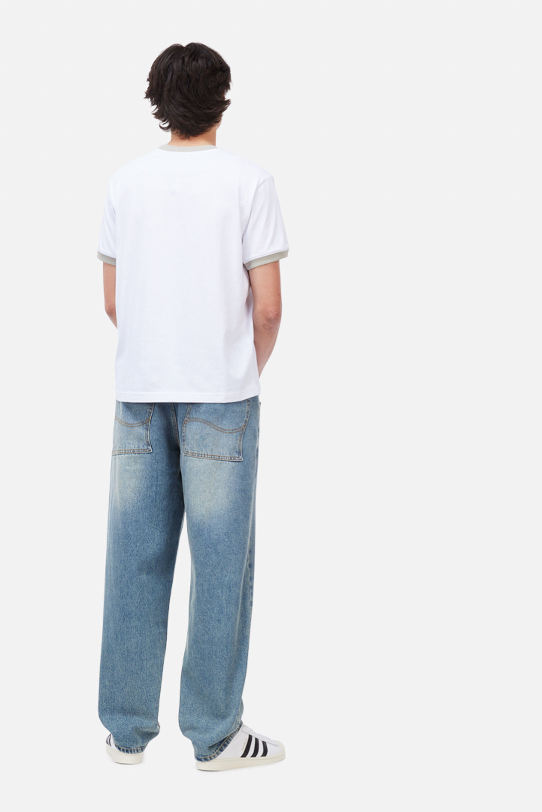Dime Arch Ringer Tee White