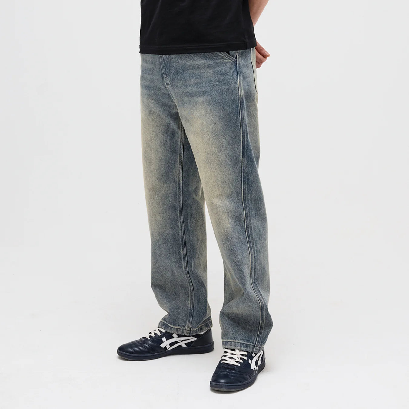 Pass-Port Workers Club Straight Leg Jean: Faded Wash Grey