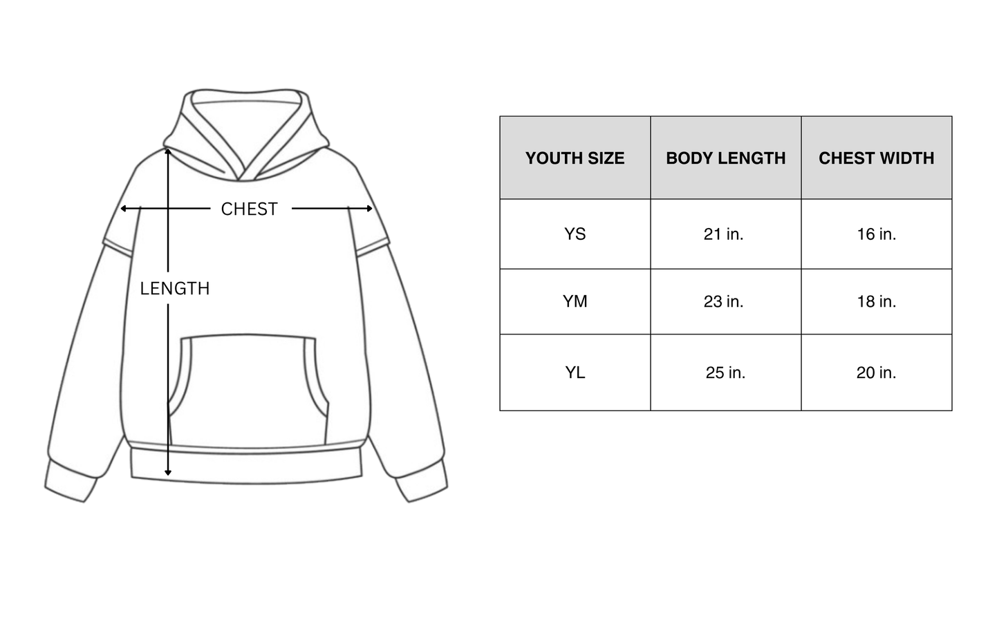 Rose Street Arc Logo Youth Hoodie Black