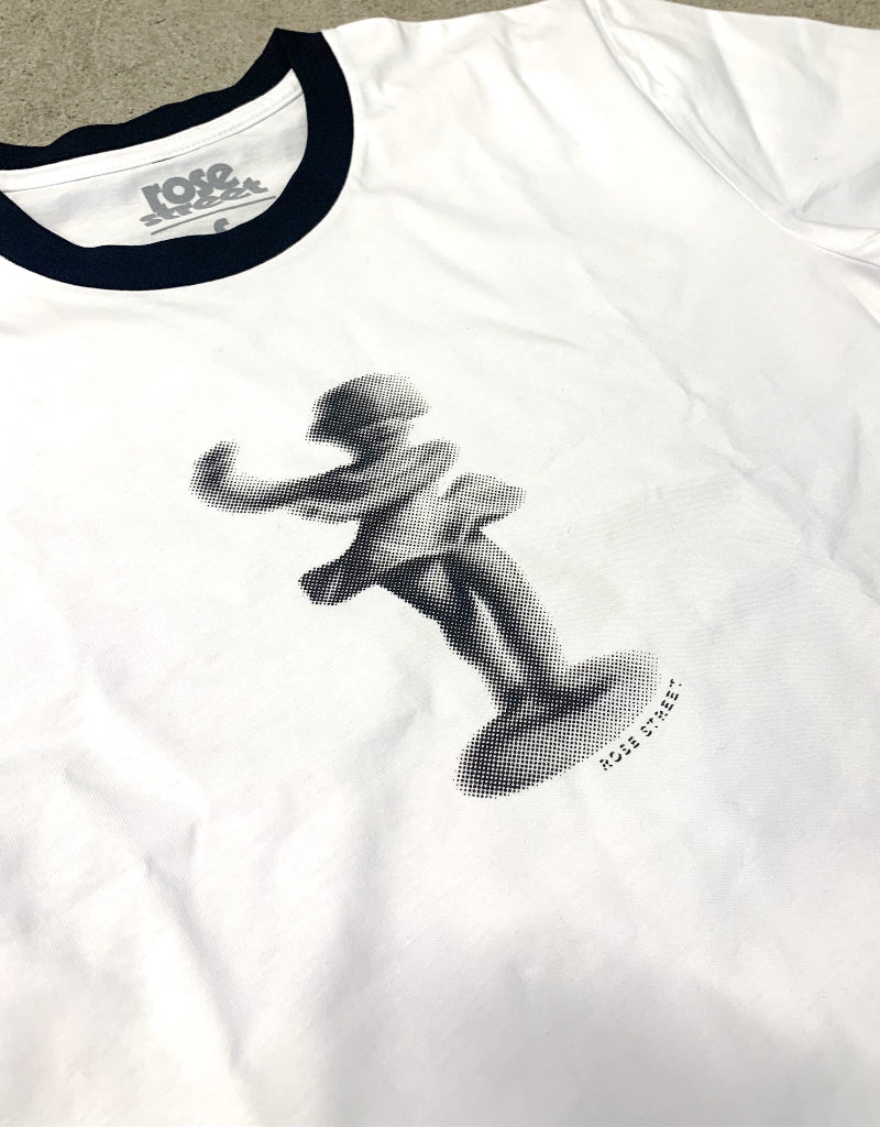 Rose Street Dancer Ringer Tee White