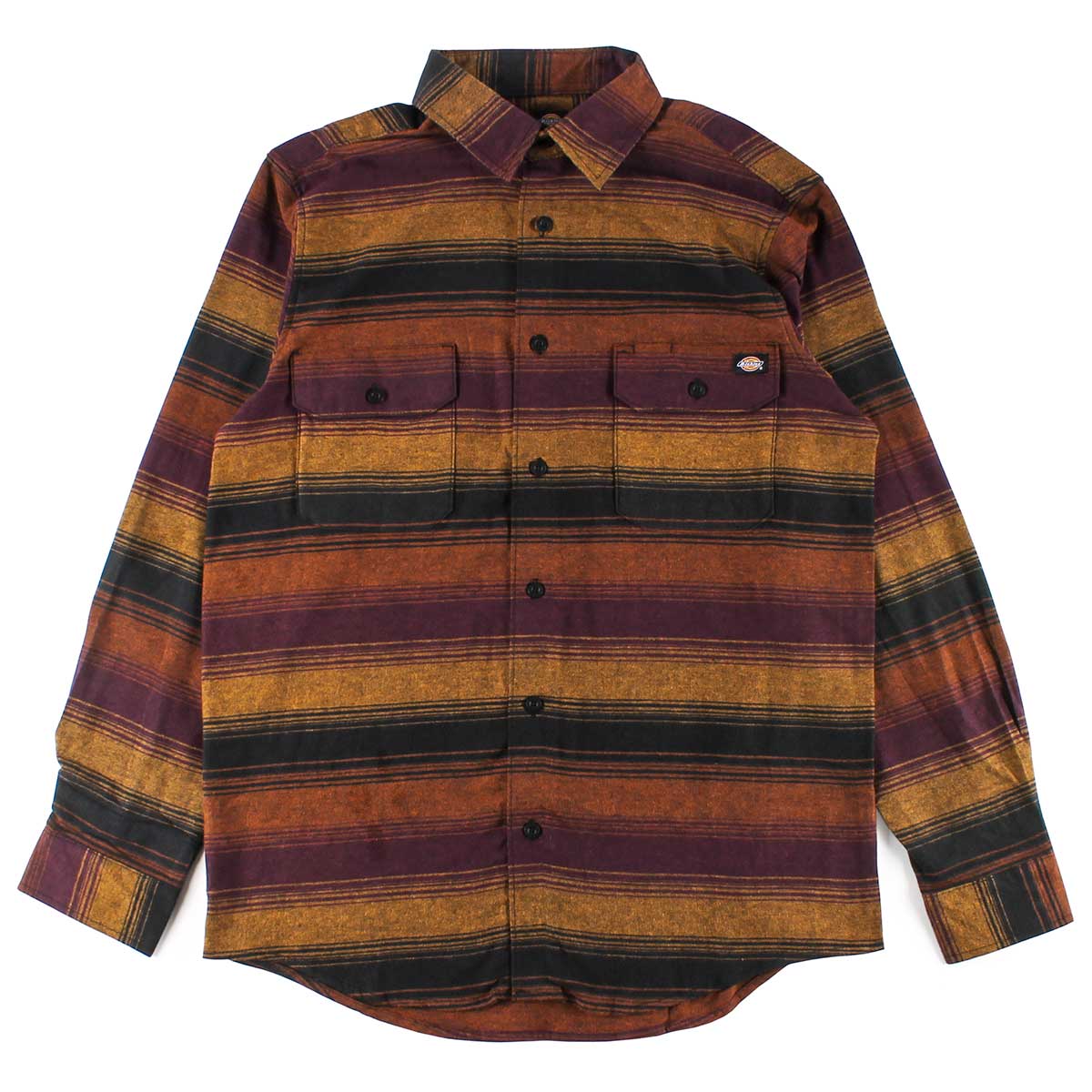 Dickies Flex Fit Flannel Shirt Wine/Striped