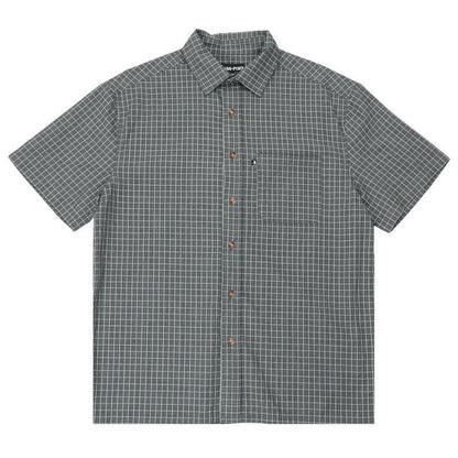 Pass-Port Workers Check Shirt Short-Sleeve Grey
