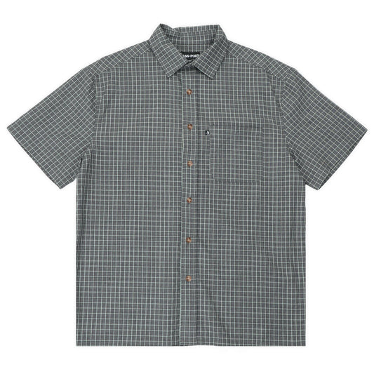 Pass-Port Workers Check Shirt Short-Sleeve Grey