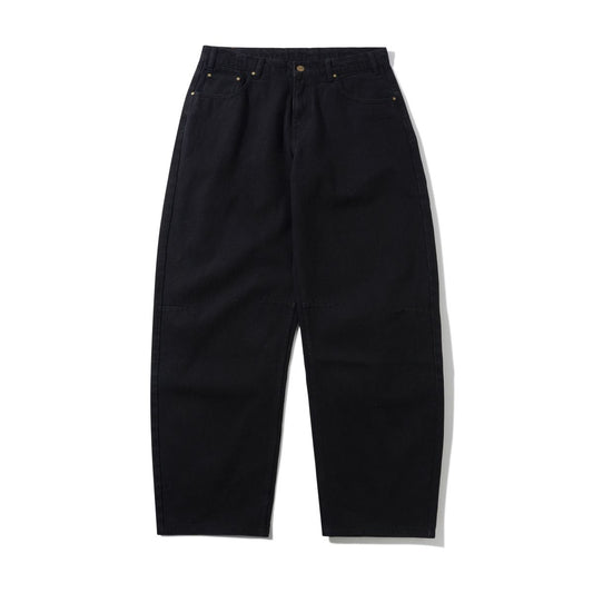 Butter Wide Cut Denim Jeans: Dark Washed Black