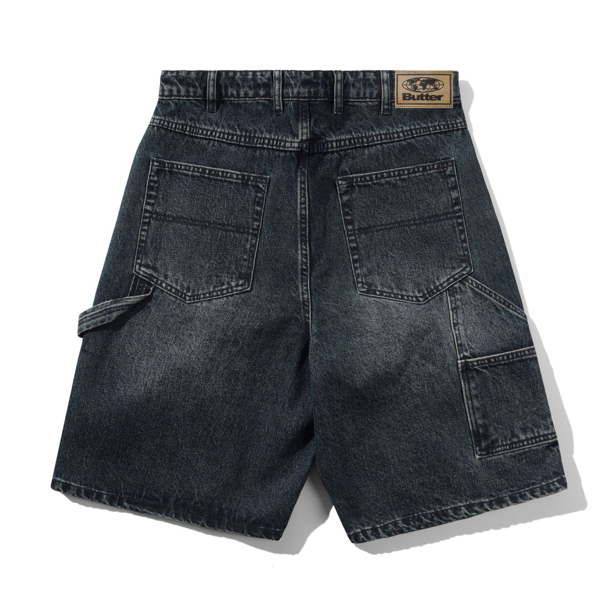 Butter Carpenter Denim Shorts: Slub Dark Indigo