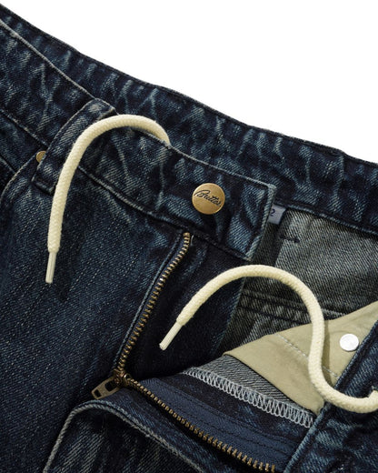 Butter Carpenter Denim Shorts: Slub Dark Indigo