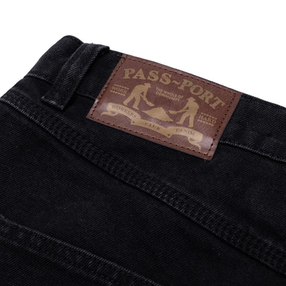 Pass-Port Workers Club Jean Short R47: Washed Black