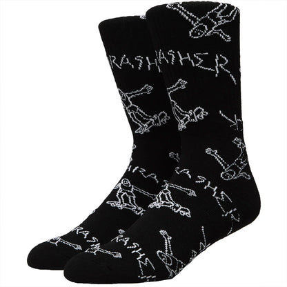 Thrasher Gonz Crew Socks: Black