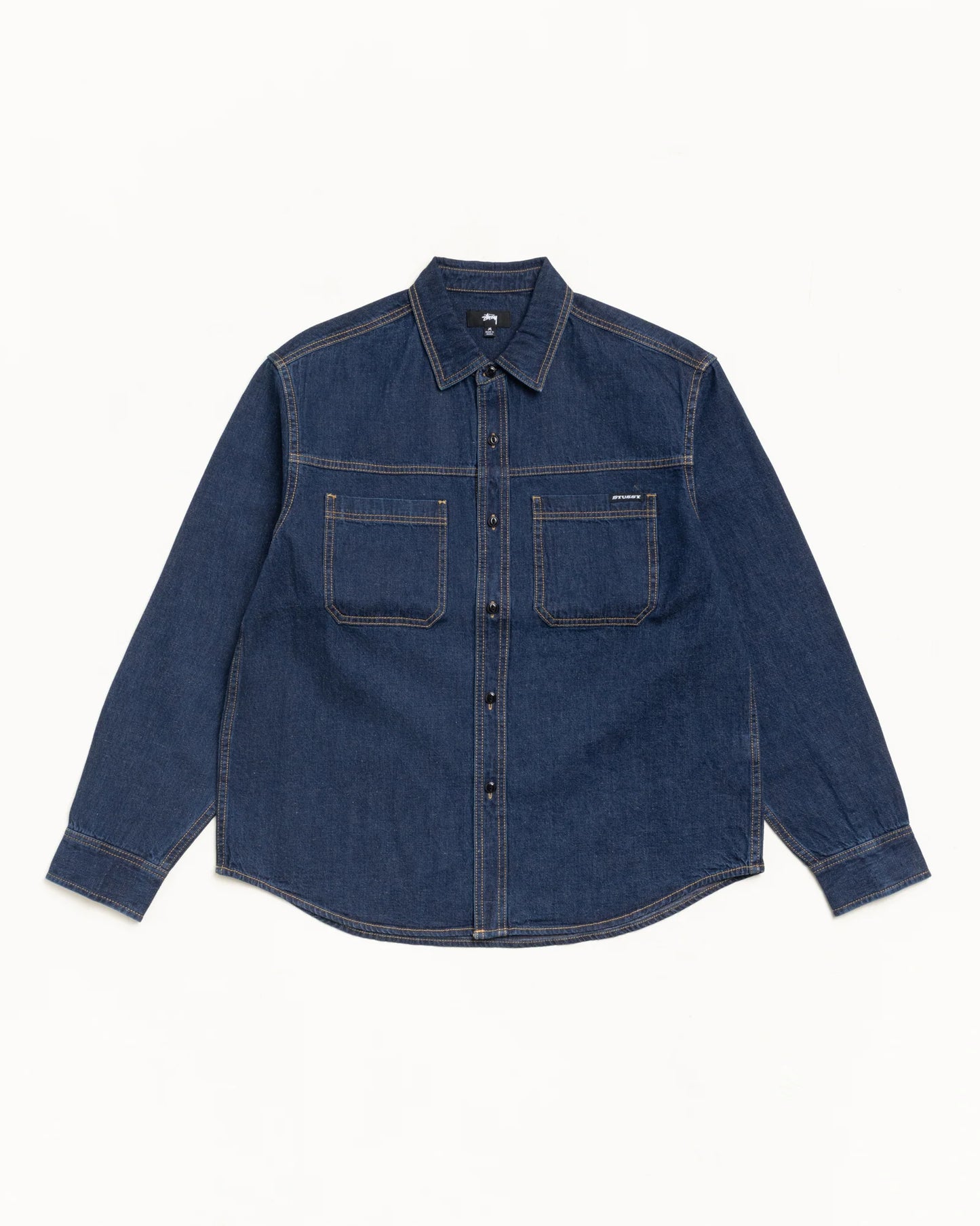 Stüssy Work Denim Shirt: Dark Denim