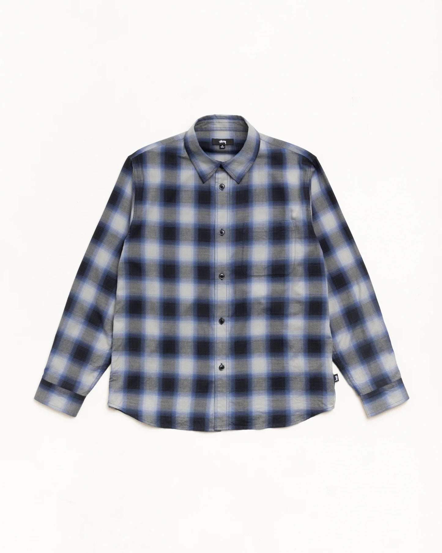 Stüssy Beach Ombre Plaid Shirt Black