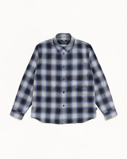 Stüssy Beach Ombre Plaid Shirt Black