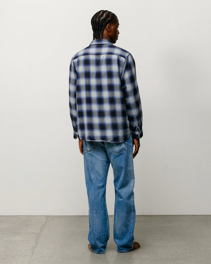 Stüssy Beach Ombre Plaid Shirt Black