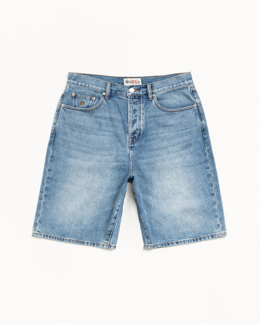 Stüssy Big Ol' Short Denim: Indigo Stone Wash