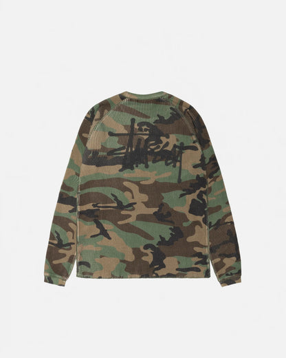 BASIC STÜSSY THERMAL WOODLAND CAMO Stüssy Basic Thermal | Rose Street Skateshop