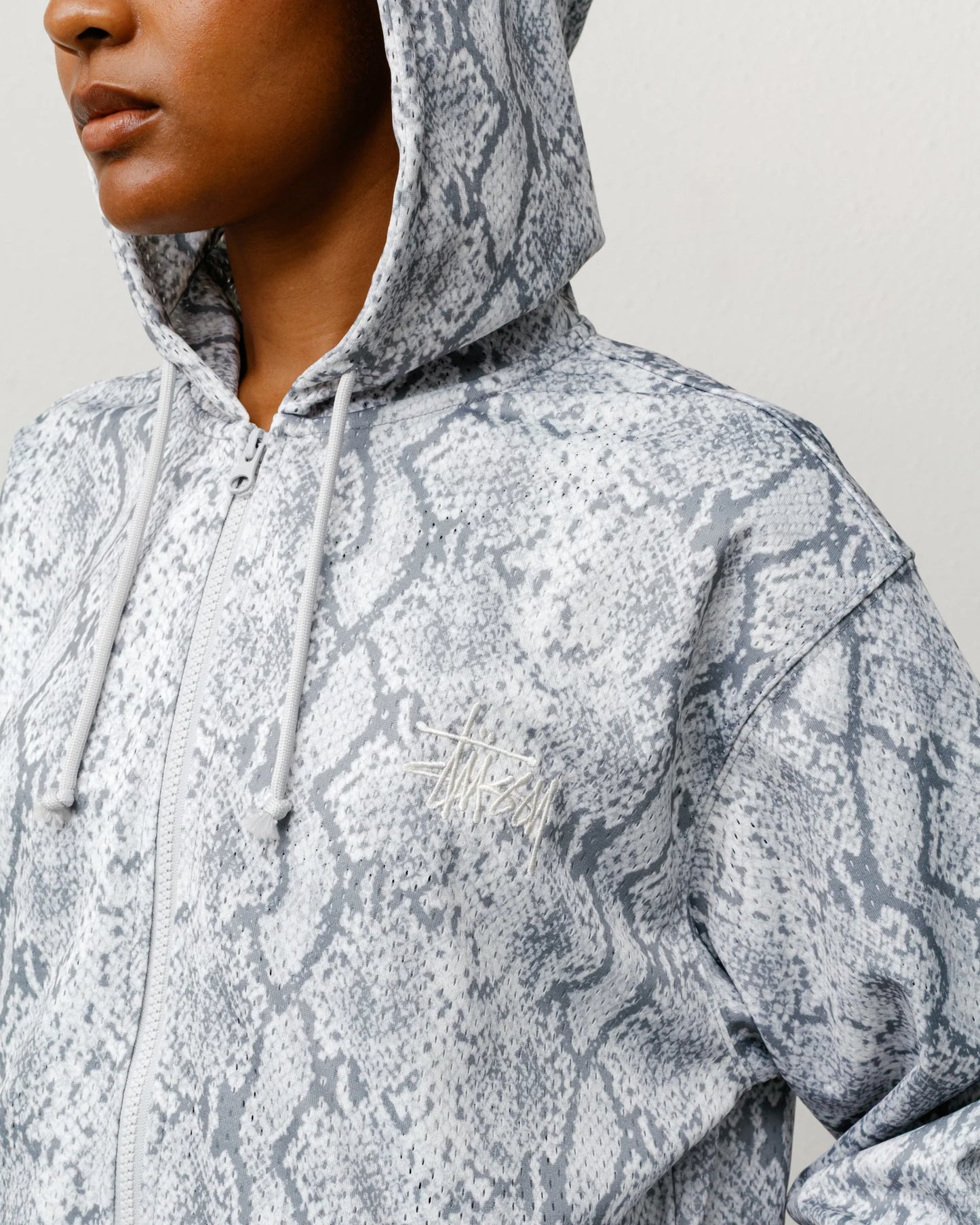 Stüssy Athletic Mesh Zip Hoodie Snake