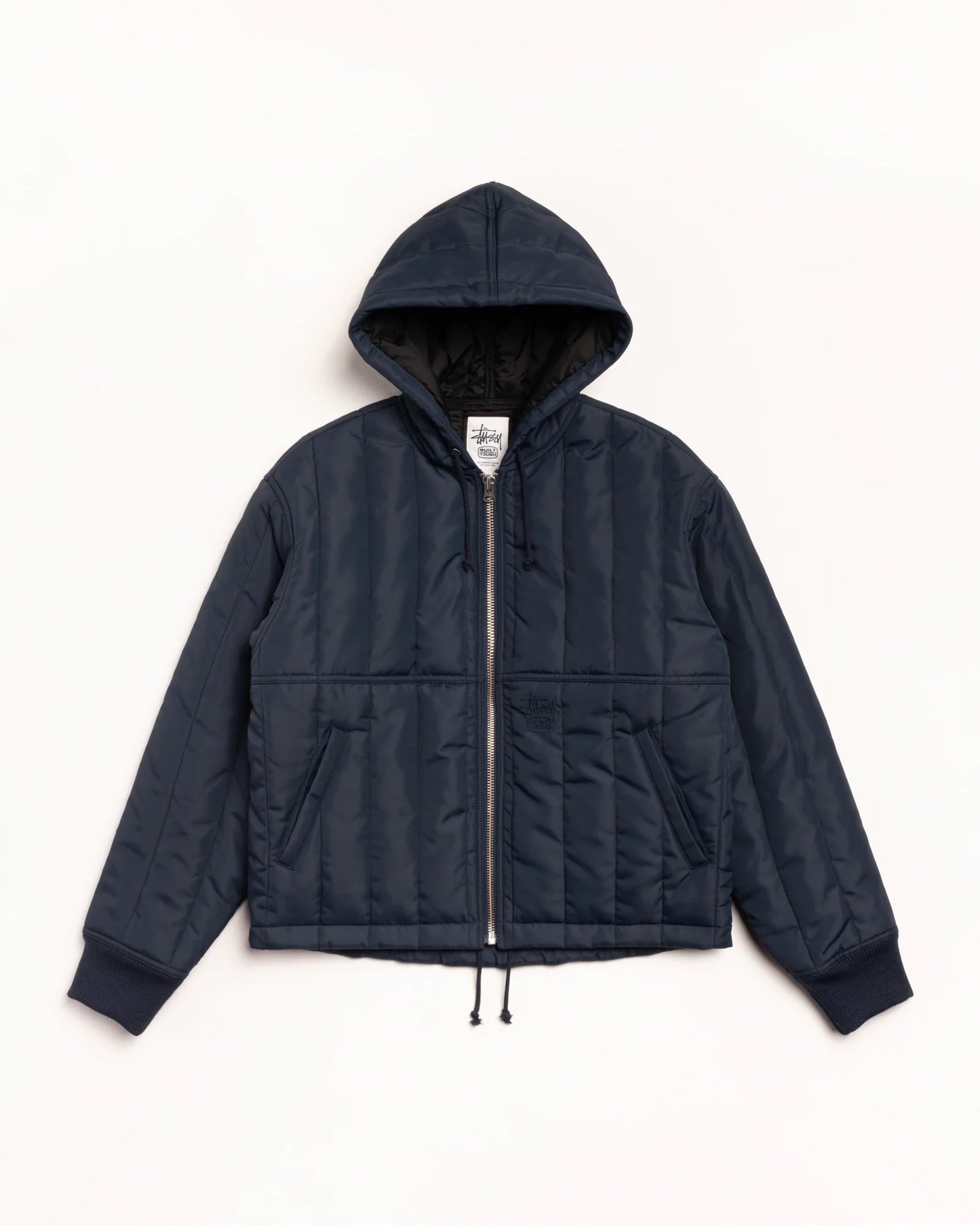 Stüssy Quilted Nylon Work Jacket: Navy