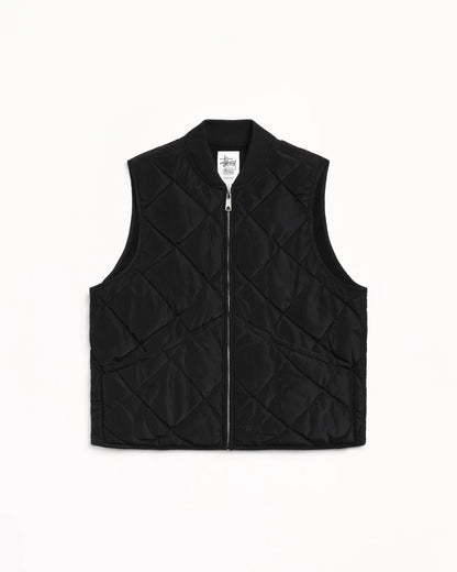 Stüssy Thermal Lined Quilted Vest Black