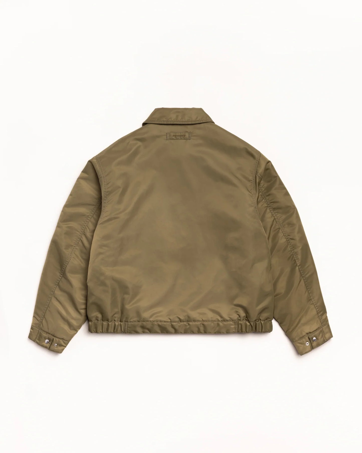 Stüssy Pile Lined Zip Jacket: Olive
