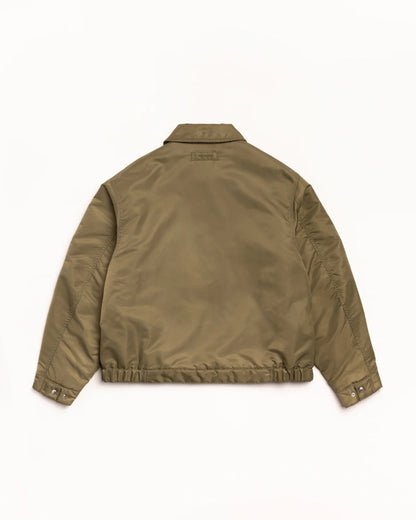 Stüssy Pile Lined Zip Jacket: Olive