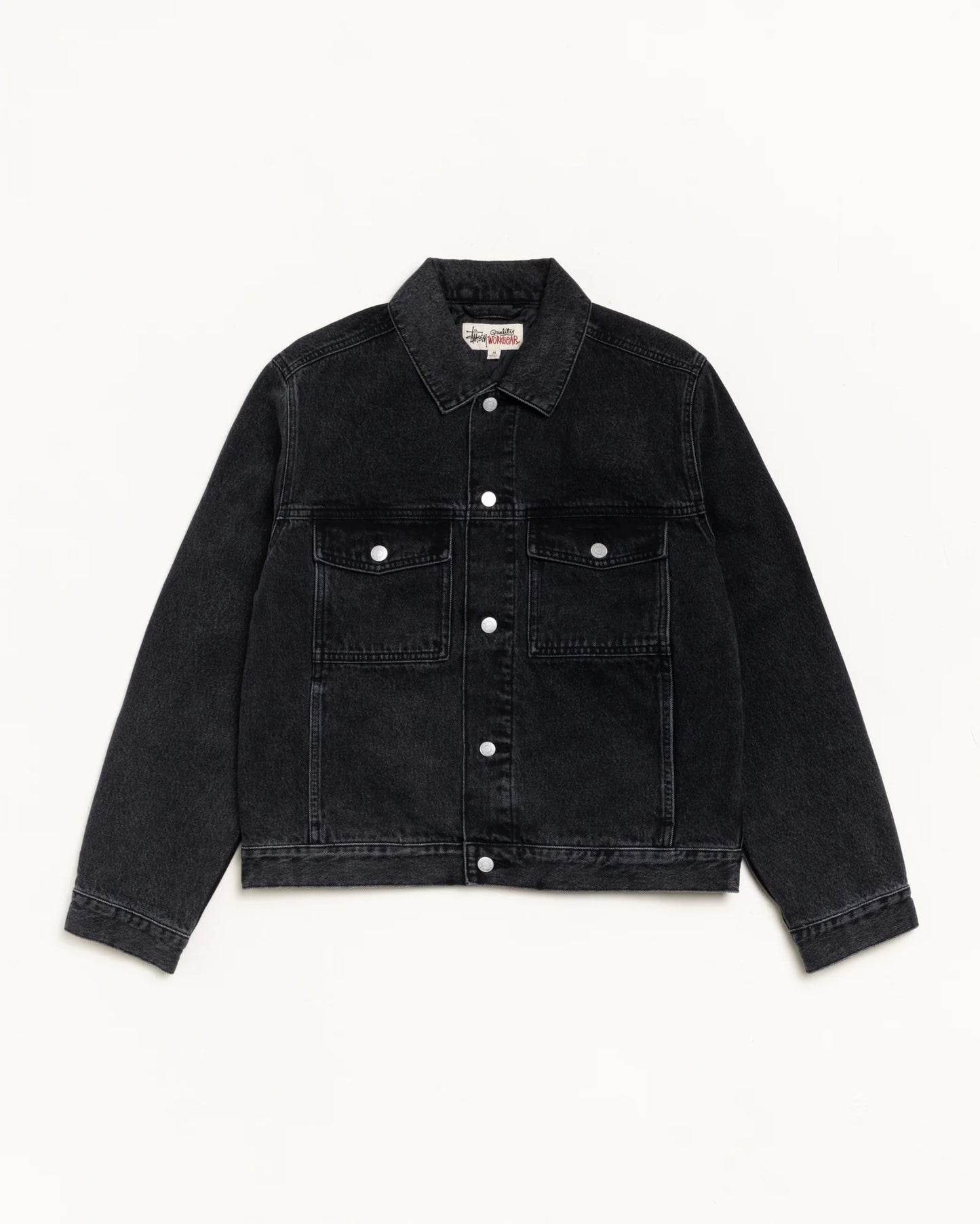 Stüssy Lined Denim Trucker Jacket: Vintage Black