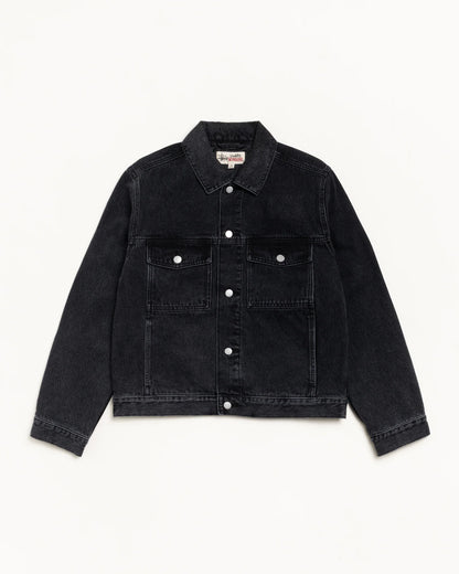 Stüssy Lined Denim Trucker Jacket: Vintage Black