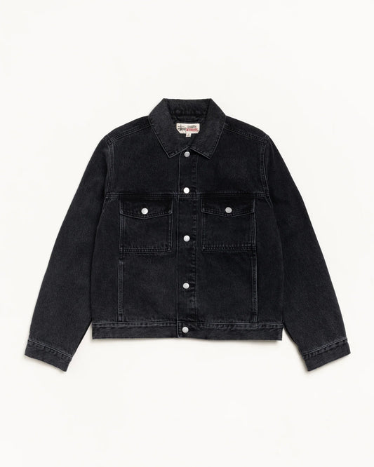 Stüssy Lined Denim Trucker Jacket: Vintage Black