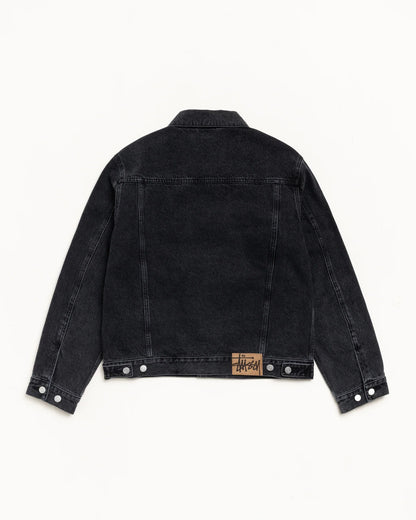 Stüssy Lined Denim Trucker Jacket: Vintage Black